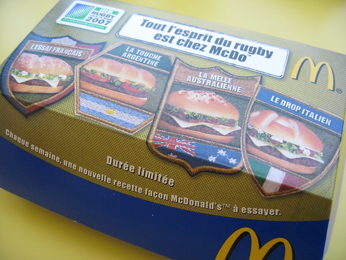 McDonalds World Cup menu