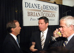 Udall and Bingaman (with State Dem Chairman Javier Gonzales) election night 2010