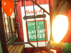 Herby K's sign on enclosed patio