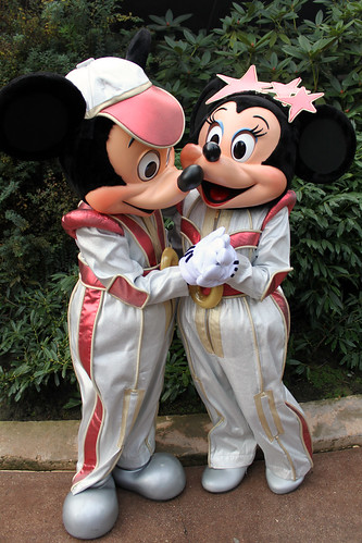 Meeting Discoveryland Mickey and Minnie