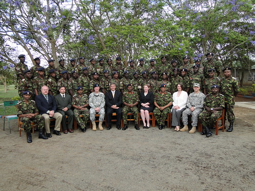 Kenya Army Engineers pose with Dignitaries in Kenya