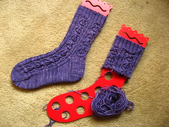 Purple Frog Pond socks