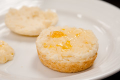 Fluffy Biscuits with Peach Butter