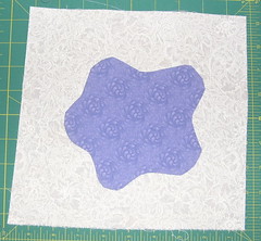 Sew flower to Background