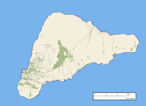 Easter Island - EEVS Map Vegetation and Roads (1-100,000)
