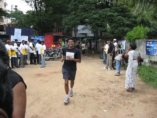 Lakshman - Hari's brother at the finish line