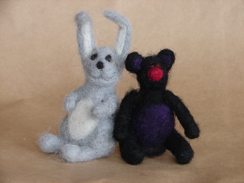 needle felted critters