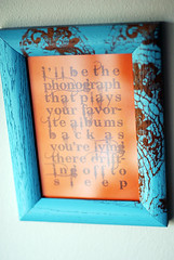 lace stenciled frame