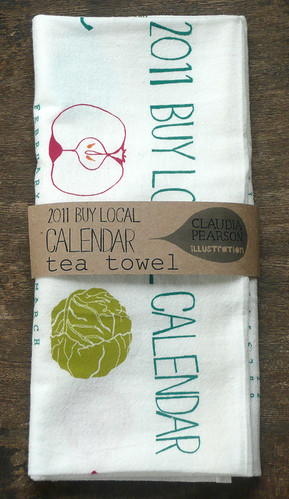 2011 Calendar Tea Towel folded