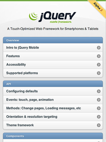 jQuery Mobile 1.0 Alpha 2