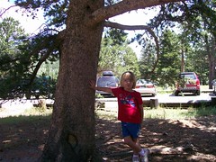 hayley leaning on tree