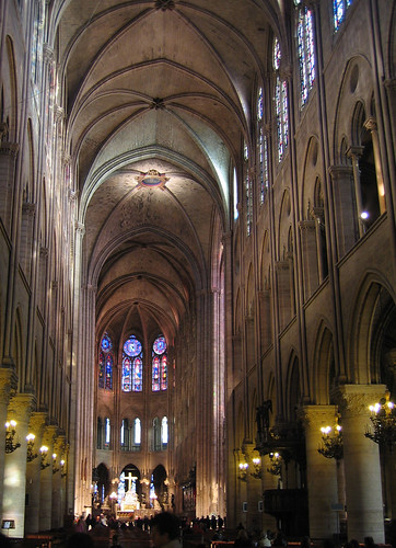 the nave of Notre-Dame, Paris