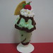 No-Glass Tall Minty Chocolate Ice Cream Sundae(Crocheted) by melbangel