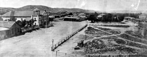 Los Angeles Plaza Park in 1869