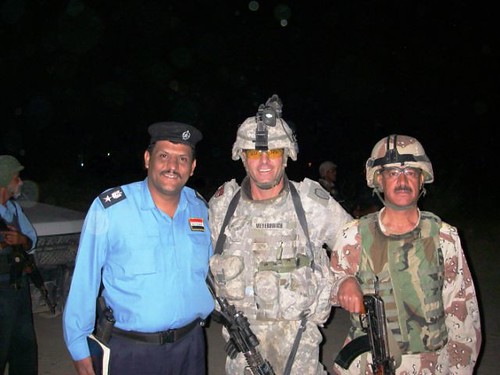 Drew with his Iraqi counterparts