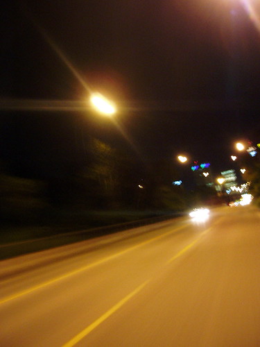 Center Street at Night at 44 km/h