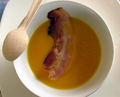 Crema di zucca e bacon