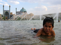 swimming in Naghsh jahan square!