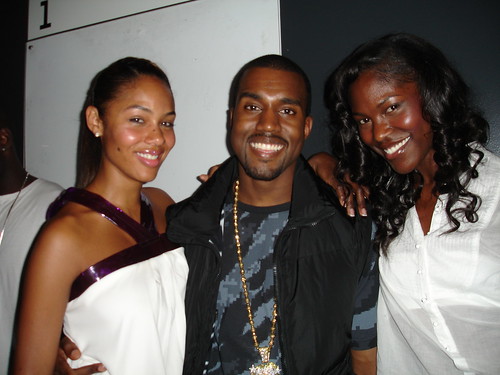 kanye west graduation bear pictures. Kanye with his fiancee Alexis