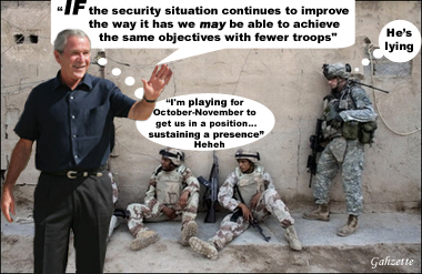 Bush Playing at War