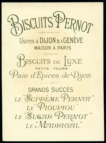 Biscuits Pernot - Beauties, Back by cigcardpix