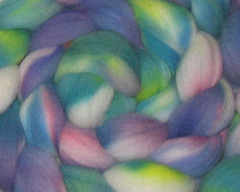 Handspun yarn or fiber... Your choice!  Giverny Garden Targhee - 3.8 oz (WW)