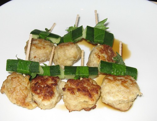 Tofu and Chicken Tsukune Meatballs