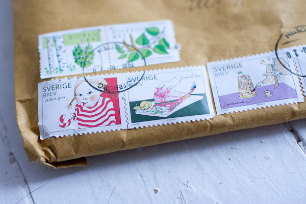 beautiful swedish stamps