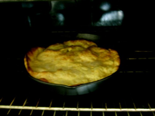 Oven pancake in the oven
