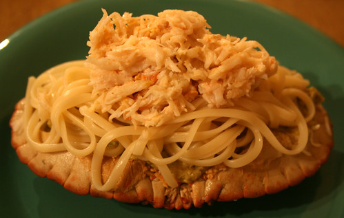 Crab and Avocado Linguini