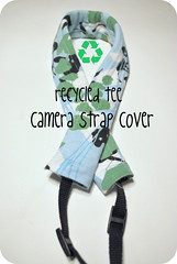recycled tee camera strap cover