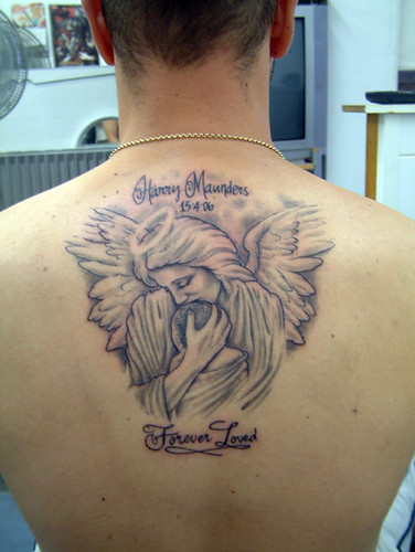 Angel and baby Tattoo by The Tattoo Studio