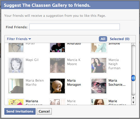 suggest friends to facebook fan pages