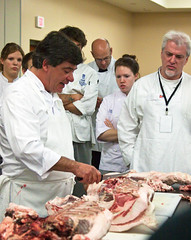 Brian Polcyn demonstrating charcuterie technique • <a style="font-size:0.8em;" href="http://www.flickr.com/photos/14599601@N05/5156213607/" target="_blank">View on Flickr</a>
