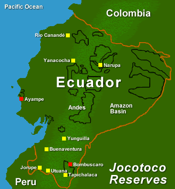 Fundacion Jocotoco Map