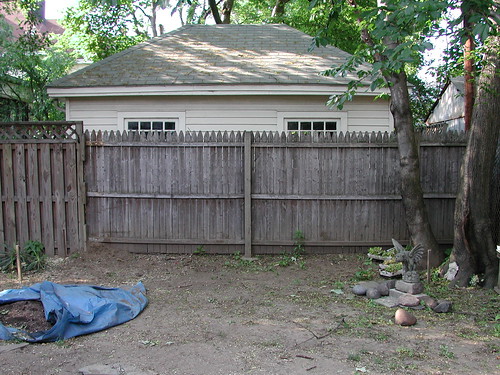 Backyard, view away from garage
