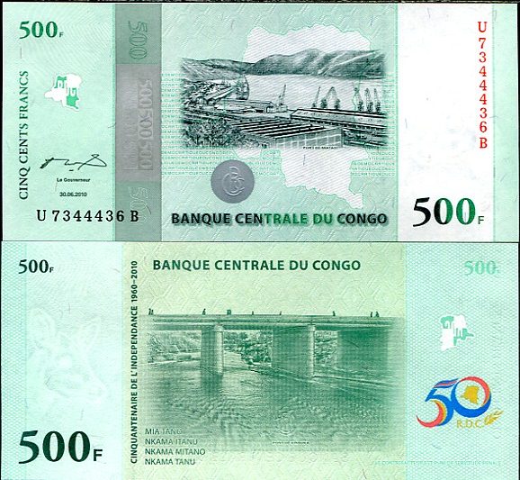 100 Frankov Kongo Dem.Rep. 2010