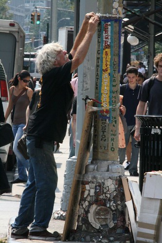 Jim Power - the Mosaic Man - at work on Astor Place