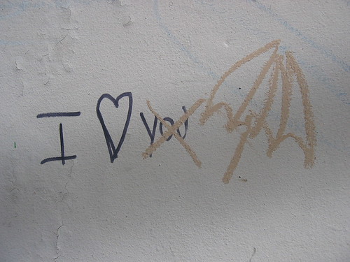 i love you graffiti. I love you umbrellas.