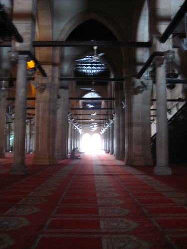 Inside the prayer hall. Al-Azhar Mosque