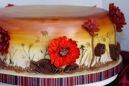 Fall flowers cake0025