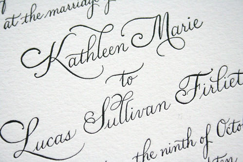 Classical Calligraphy Wedding Invitation Wedding invitations
