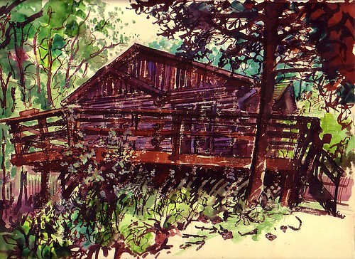 our cabin http://sketchoftheday.blogspot.com/