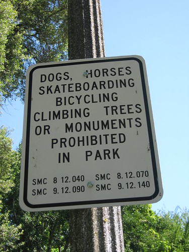 funny biz. no funny biz in the park! I don#39;t think I#39;ve ever seen a sign prohibiting