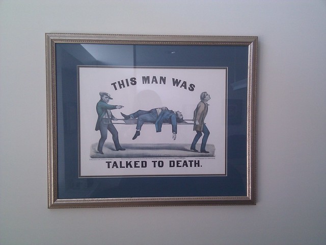 On the conference room wall