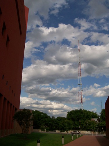 Radio tower clouds