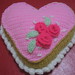 Heart-Shaped Vanilla Cake with Pink Frosting (Crochet) by melbangel