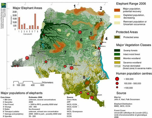 Elephant concentrations in DR Congo