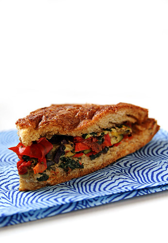 Pressed Bread with Roasted Vegetables