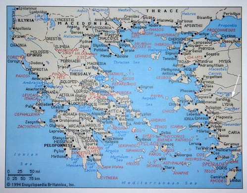 Lydia Map Sardis Greece by Paul Garland
